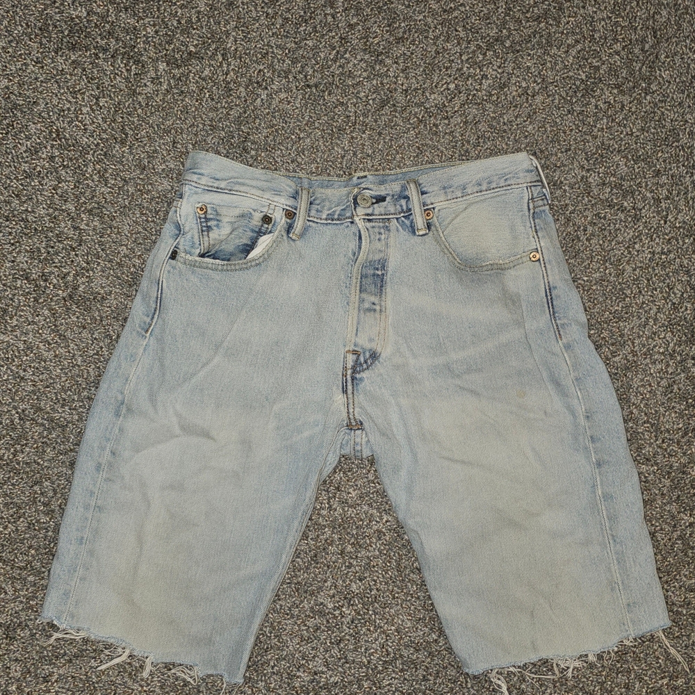 Levi's 501 Light Blue Denim Cutoff Shorts